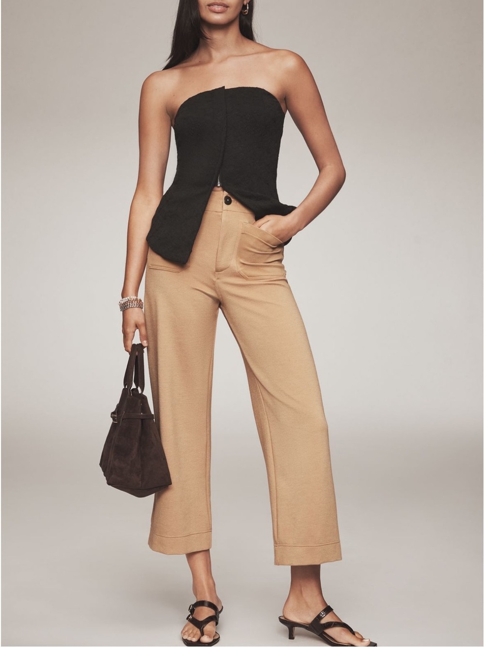 NWT Colette cropped wide leg pants